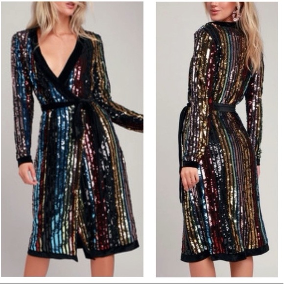 Rainbow Stripe Sequin Two- Set